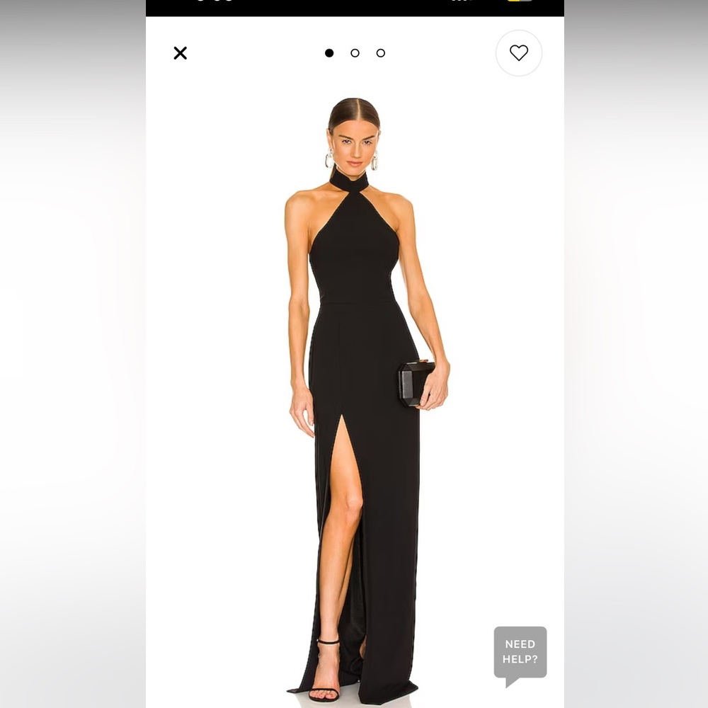 Amanda Uprichard Queen Gown in Black (size XS)